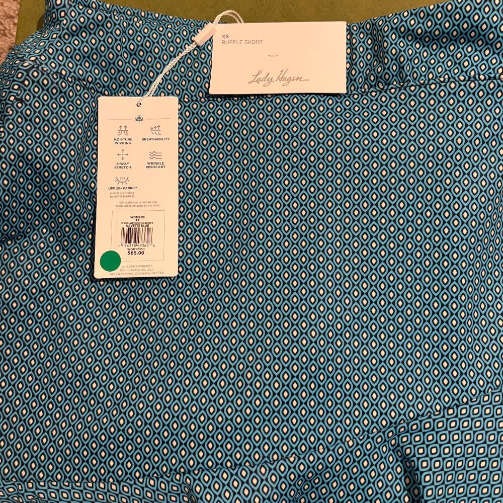NWT Lady Hagen Shorts Lady Hagen Women’s Overlap Ruffle Skort UPF25+ Size XS - Picture 5 of 5